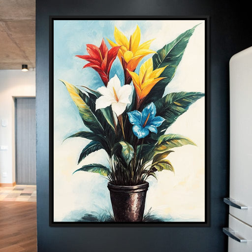 Tropical Bloom Flowers Canvas Print