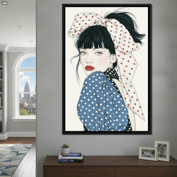 Polka Dot Afternoon Glance - NicheCanvas