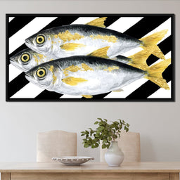 Triple Gilded Mackerel Parade - NicheCanvas