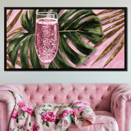 Pink Fizz Monstera Gold - NicheCanvas