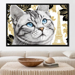 Parisian Feline Enchantment - NicheCanvas