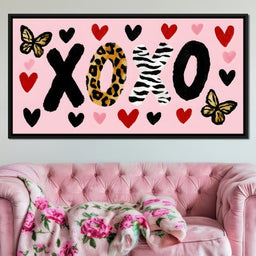 Wild Love XOXO Hearts Safari Style - NicheCanvas