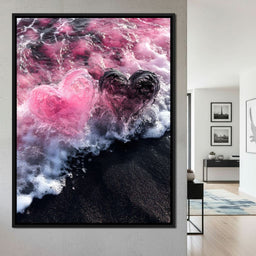 Rose Quartz Hearts Tide - NicheCanvas