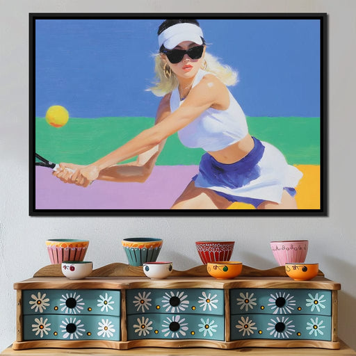 Sunlit Rally Court Elegance Canvas Print