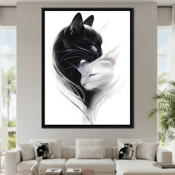 Cats Embrace - NicheCanvas