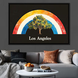Los Angeles Rainbow Grove of Dreams - NicheCanvas
