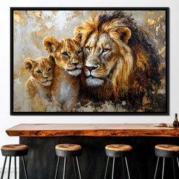 Majestic Bond of the Wild Lions - NicheCanvas