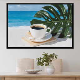 Seaside Coffee Escape Moment - NicheCanvas