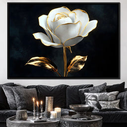 Golden Petals Elegance - NicheCanvas