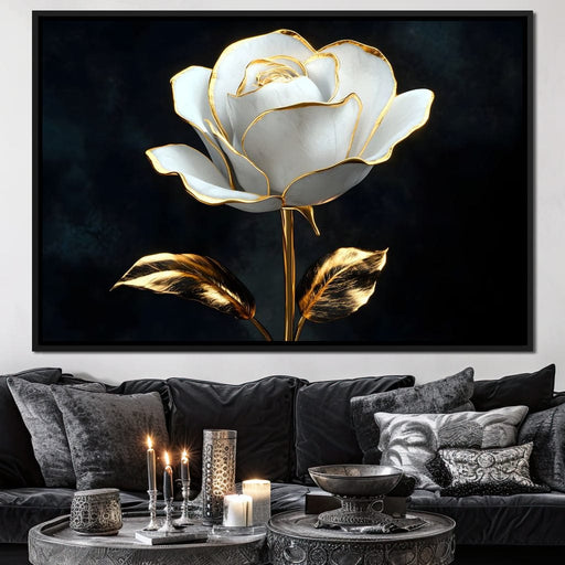 Golden Petals Elegance Canvas Print