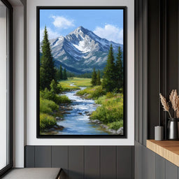 Alpine Peak River Meadow Sky - NicheCanvas