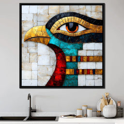 Falcon's Luminous Mosaic - NicheCanvas