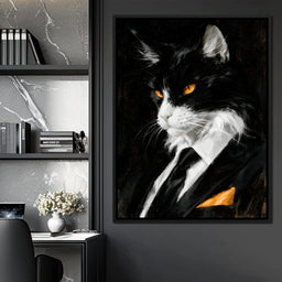 The Calculated Intent of the Feline Mogul - NicheCanvas