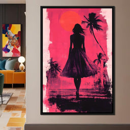 Sunset Silhouette - NicheCanvas