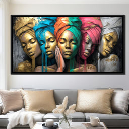Golden Reverie Sisterhood - NicheCanvas