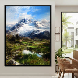 Majestic Alpine Snowbound Peak - NicheCanvas