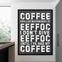 Morning Fuel Bold Typo Humor - NicheCanvas