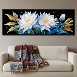 Celestial White Lotus Bloom - NicheCanvas