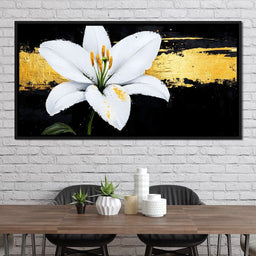 Golden Elegance Lily Blossom - NicheCanvas