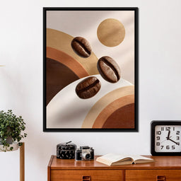 Coffee Dreams in Autumn Tones - NicheCanvas