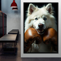 Samoyed Pugilist - NicheCanvas