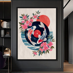 Koi Lotus Vinyl Sundreams - NicheCanvas