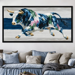 Charging Bull Color Fusion - NicheCanvas
