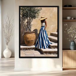 Sun Hat Lady By Olive Tree - NicheCanvas
