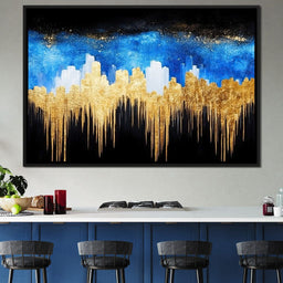 Golden Cityscape Skyline Elegance - NicheCanvas