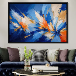 Cobalt Flowerstorm - TooplesArt - NicheCanvas