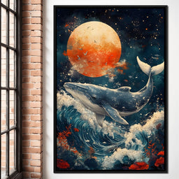 Oceanic Moonlit Majesty - NicheCanvas