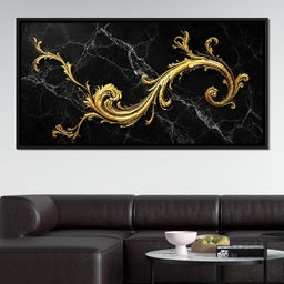 Baroque Flame on Obsidian Stone - TooplesArt - NicheCanvas