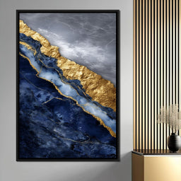 Gilded Midnight Marble Rift - NicheCanvas