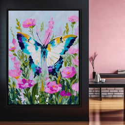 Radiant Butterfly Garden Dance - NicheCanvas