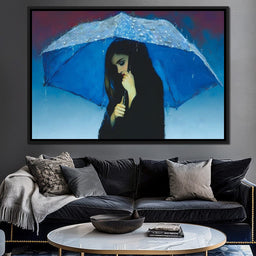 Rainbound Reverie Blue Shelter - NicheCanvas