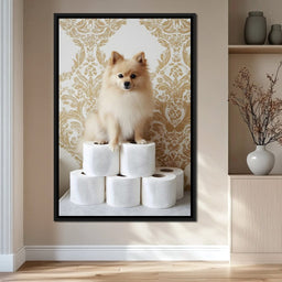 Pomeranian Toilet Tissue Throne - NicheCanvas