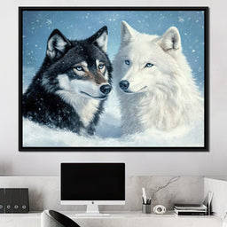 Eternal Snowbound Wolves - NicheCanvas