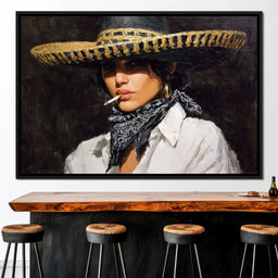 Smoky Bandit Hat Portrait - NicheCanvas