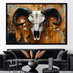 Horned Essence Rustic Elegance - NicheCanvas