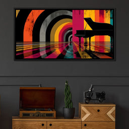 Piano Reflections in Color - NicheCanvas
