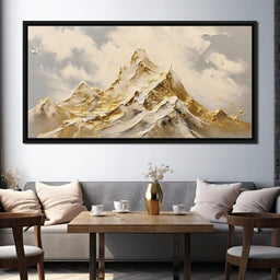 Golden Alpine Majesty Peaks - NicheCanvas