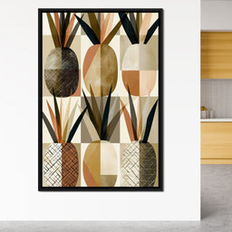 Geometric Tropical Pineapples Study - NicheCanvas