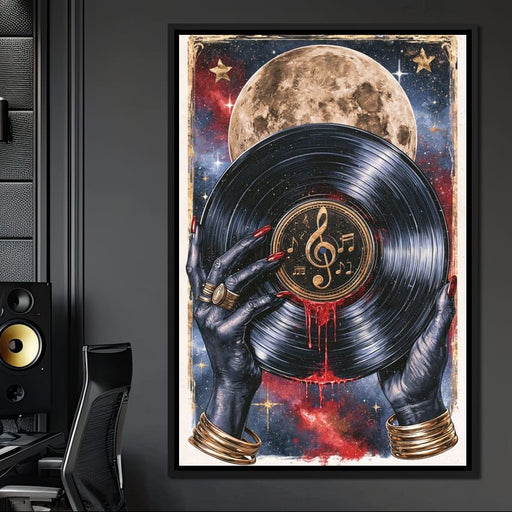 Midnight Melodies Beneath The Lunar Glow Canvas Print