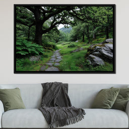 Emerald Forest Stone Pathway - NicheCanvas
