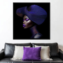 Grace in Violet and Blue - TooplesArt - NicheCanvas