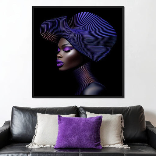 Grace in Violet and Blue - TooplesArt Canvas Print