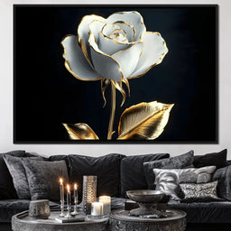 Golden Elegance of Petals - NicheCanvas