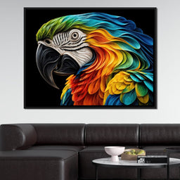The Ribbon Feather Macaw - TooplesArt - NicheCanvas