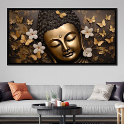 Glimmering Gold Buddha - NicheCanvas