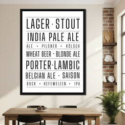 Craft Beer Typography - NicheCanvas